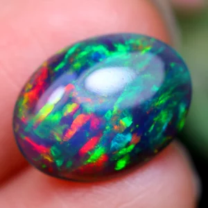 Opale noir fumée smocked cabochon naturelle Ethiopie