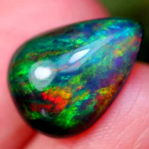 Opale noir smocked fumée naturelle cabochon Ethiopie
