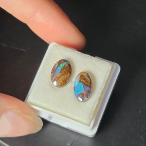 Lot opale boulder naturelle Winston Australie cabochon bleu