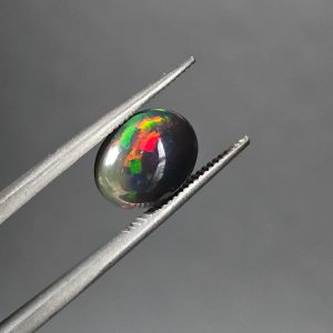 opale noir fumée smocked naturelle cabochon Ethiopie